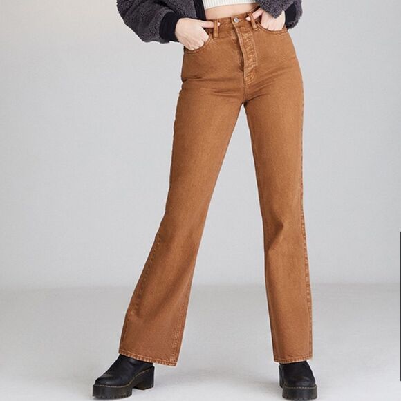 PacSun Brown High Waisted Bootcut Jeans Size 28 - Picture 2 of 16